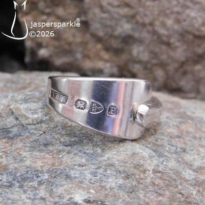Victorian Spoon Ring Chester 1898 Size i J K or L Victorian Spoon Ring Chester 1898 Size i J K or L