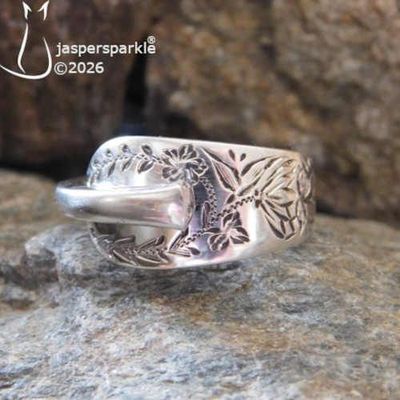 NEW! Ornate Spoon Ring Sheffield 1912 Size L M N or P NEW! Ornate Spoon Ring Sheffield 1912 Size L M N or P