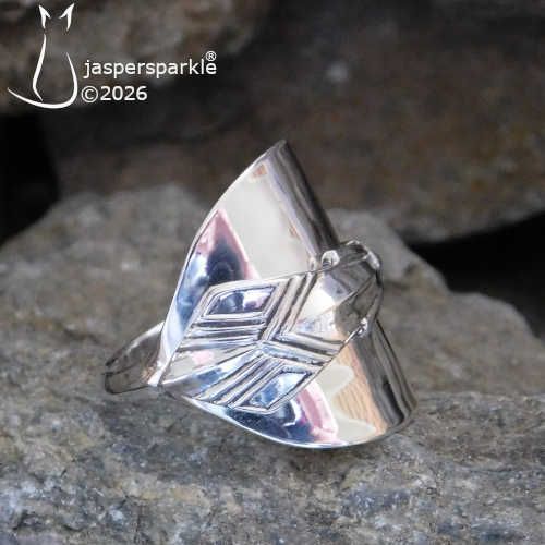 NEW! Art Deco Spoon Ring Birmingham 1947 Size L M N O or P