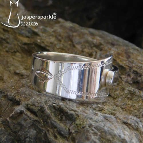 NEW! Silver Spoon Ring Sheffield 1930 Size M N O P or Q NEW! Silver Spoon Ring Sheffield 1930 Size M N O P or Q