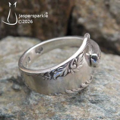 NEW! Antique Spoon Ring Birmingham 1907 Size M N O P or Q