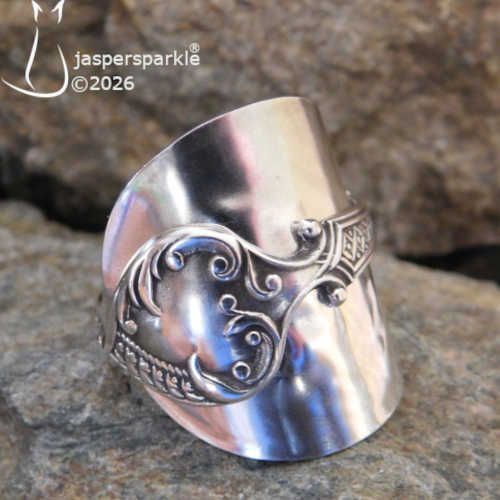 NEW! Antique Spoon Ring Birmingham 1902 Size T U V W or X