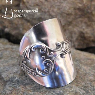 NEW! Antique Spoon Ring Birmingham 1902 Size T U V W or X NEW! Antique Spoon Ring Birmingham 1902 Size T U V W or X