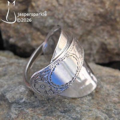 NEW! Antique Spoon Ring Birmingham 1902 Size S T U V W or X NEW! Antique Spoon Ring Birmingham 1902 Size S T U V W or X