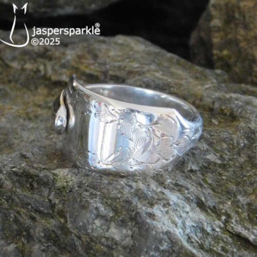 Victorian Spoon Ring Sheffield 1900 Size N O P Q R or S