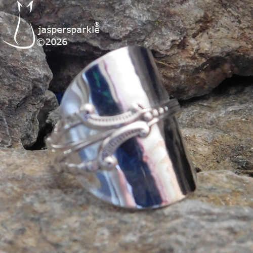 NEW! Antique Spoon Ring Birmingham 1904 Size P Q or R