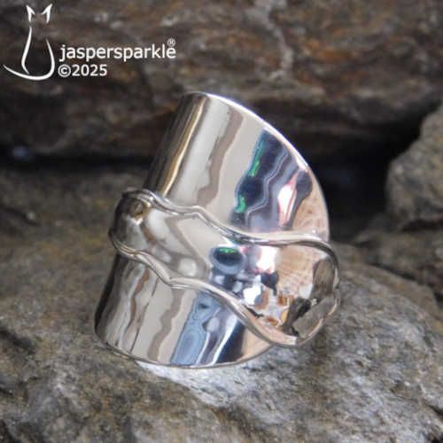Antique Spoon Ring London 1924 Size P Q R S or T
