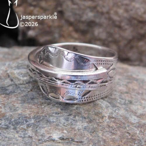 Georgian Brightcut Spoon Rings London c1818 Size N O P Q R or S Georgian Brightcut Spoon Rings London c1818 Size N O P Q R or S