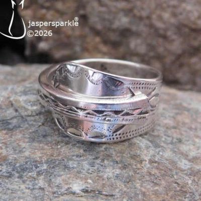 Georgian Brightcut Spoon Rings London c1818 Size N O P Q R or S