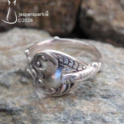 NEW! Antique Silver Spoon Ring Size O P Q R or S