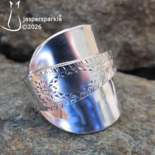 NEW! Victorian Spoon Ring Sheffield 1897 Size R S T U or V NEW! Victorian Spoon Ring Sheffield 1897 Size R S T U or V