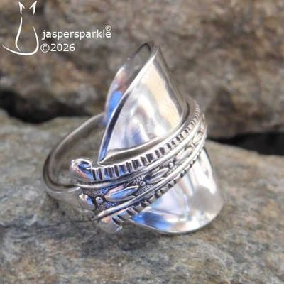 NEW! Victorian Spoon Ring Sheffield 1894 Size S T U V or W NEW! Victorian Spoon Ring Sheffield 1894 Size S T U V or W