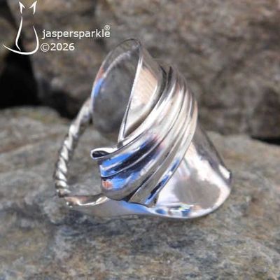 NEW! Antique Spoon Ring Birmingham 1910 Size S T U V or W NEW! Antique Spoon Ring Birmingham 1910 Size S T U V or W