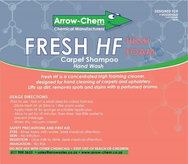HIGH FOAMING LIQUID CARPET SHAMPOO (HAND) 25LT