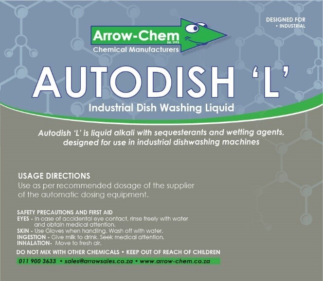 AUTODISH “L” INDUSTRIAL DISH WASHING LIQUID 5LT