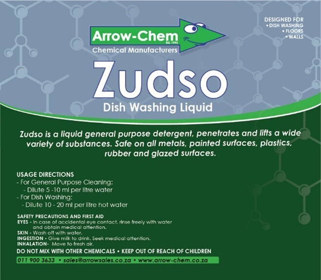 ZUDSO DISH WASHING LIQUID 25LT