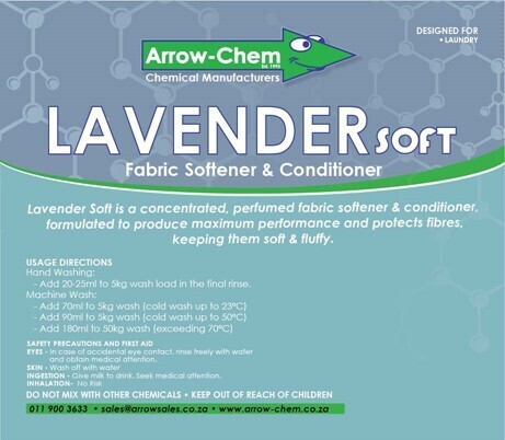LAVENDER SOFT PERFUMED FABRIC SOFTENER & CONDITIONER (BLUE) 25LT