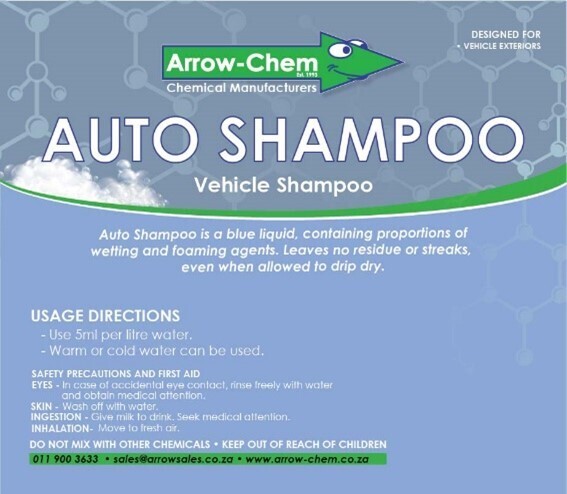 AUTO SHAMPOO VEHICLE SHAMPOO FREE RINSING 5LT