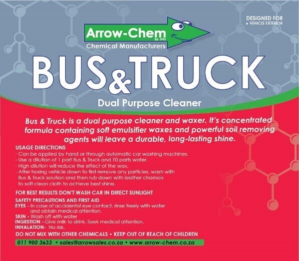 BUS & TRUCK IS A DUAL-PURPOSE CLEANER AND WAXER 25LT