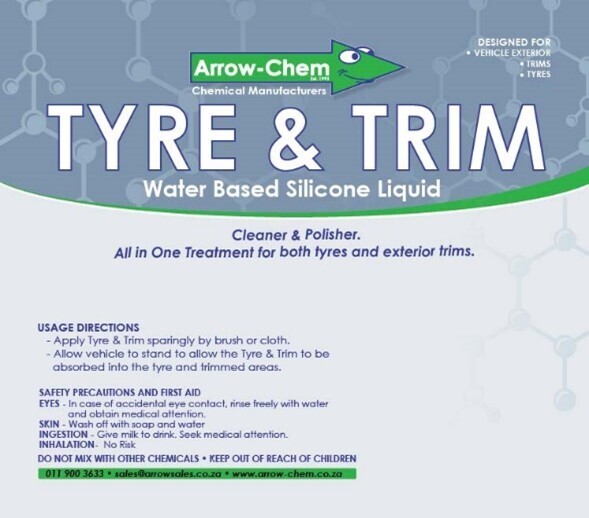 WATER BASED SILICONE LIQUID TYRE & TRIM CLEANER AND POLISHER (CLEAR) 25LT