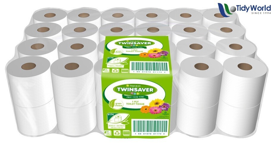 1PLY TWINSAVER TOILET PAPER 48'S