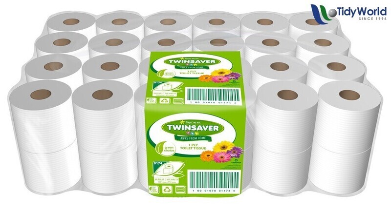 1PLY TWINSAVER TOILET PAPER 48'S