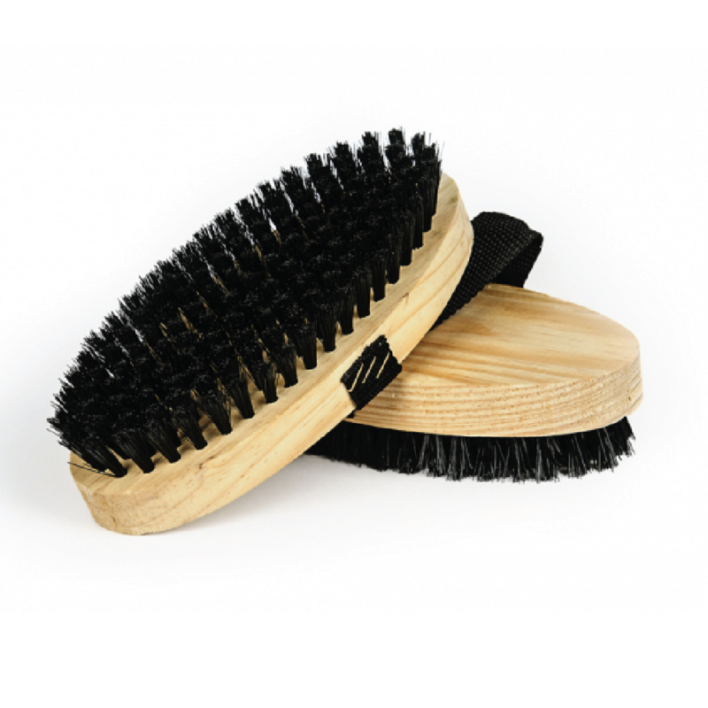 BODY BRUSH WITH STRAP COL BORDER
