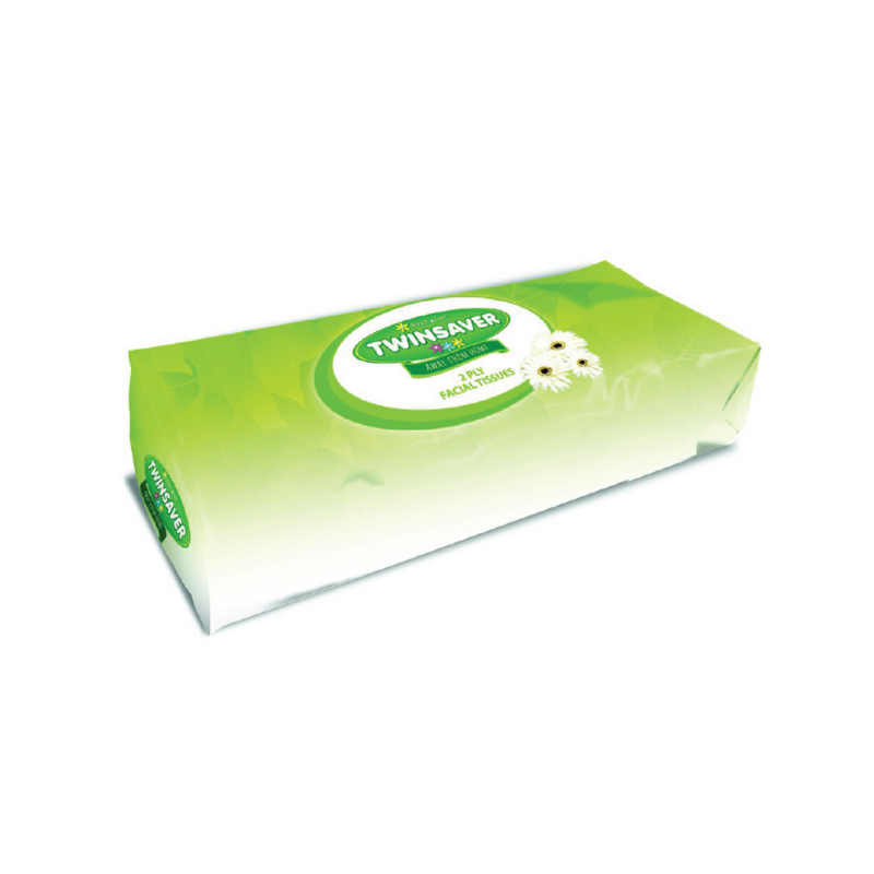 2PLY TWINSAVER FACIAL TISSUE 90'S SP