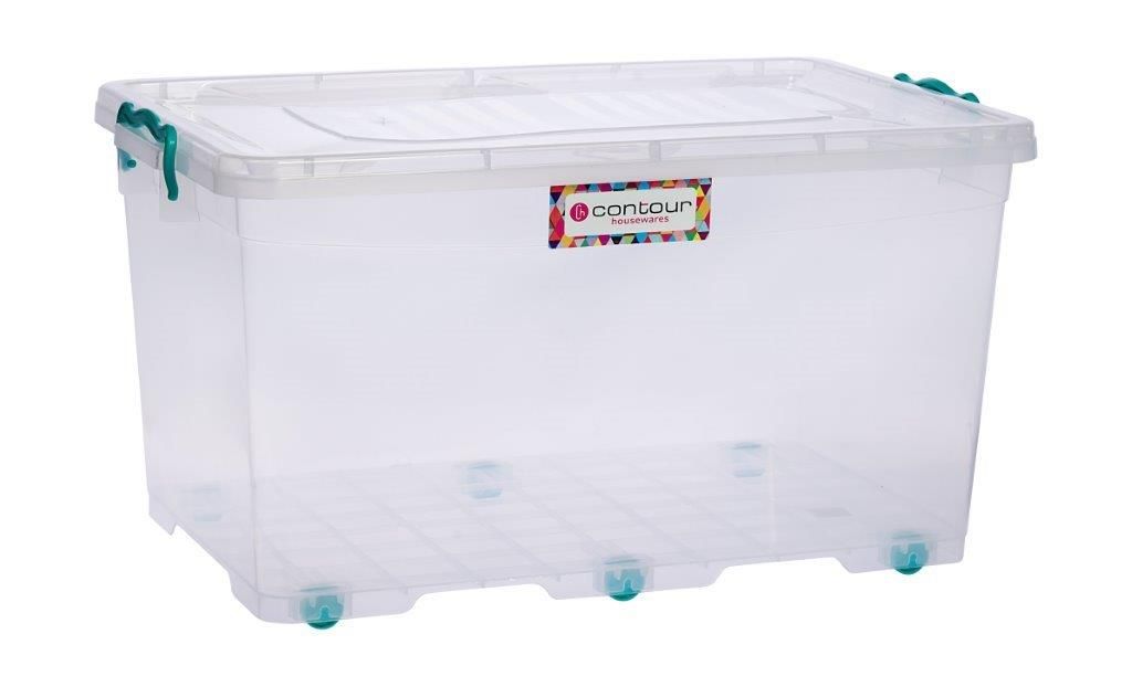 50LT CONTOUR CLEAR CLIP & LOCK STORAGE BOX