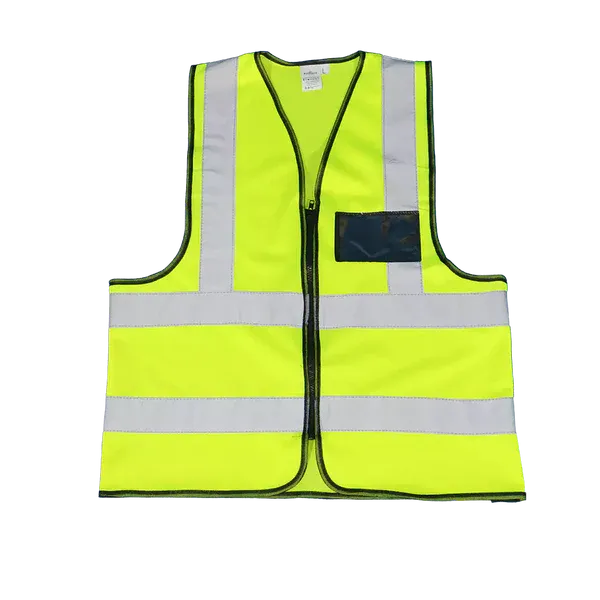 REFLECTIVE VEST ZIP/ID POCKET LIME