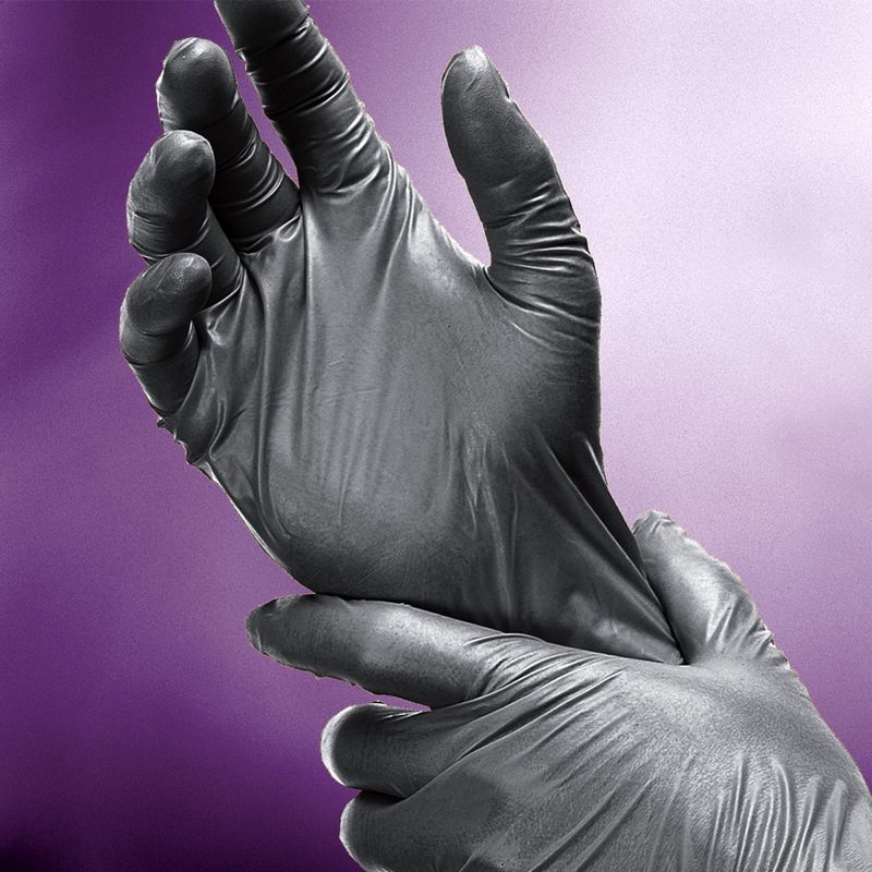 EXAMINATION NITRILE BLACK POWD FREE L