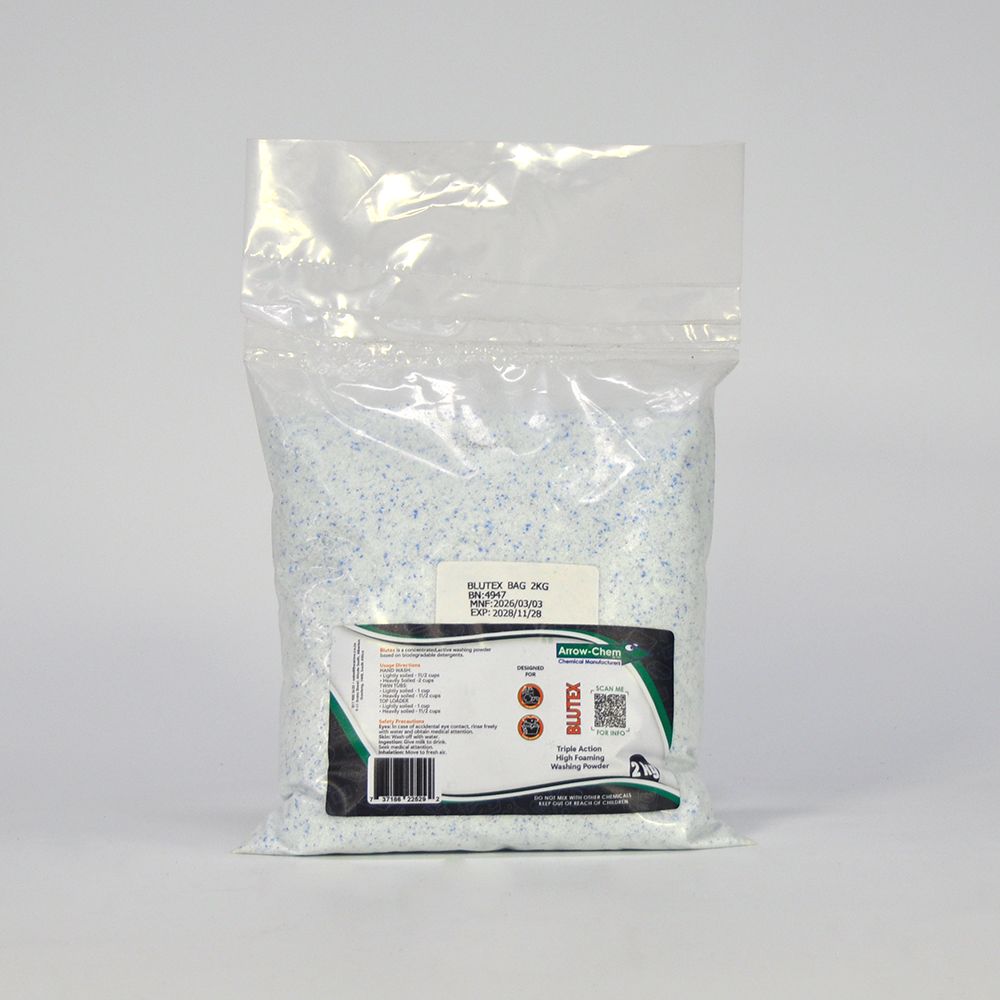BLUTEX LAUNDRY POWDER WITH GLUE GRANULES (H/F) 2KG BAG
