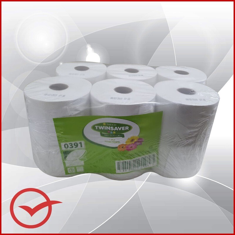 1PLY TWINSAVER CONTROL TOWEL 6x150M