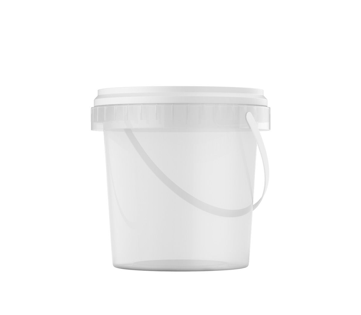 1LT CLEAR BUCKET + WHITE LID
