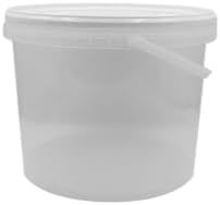 5LT CLEAR BUCKET + WHITE LID