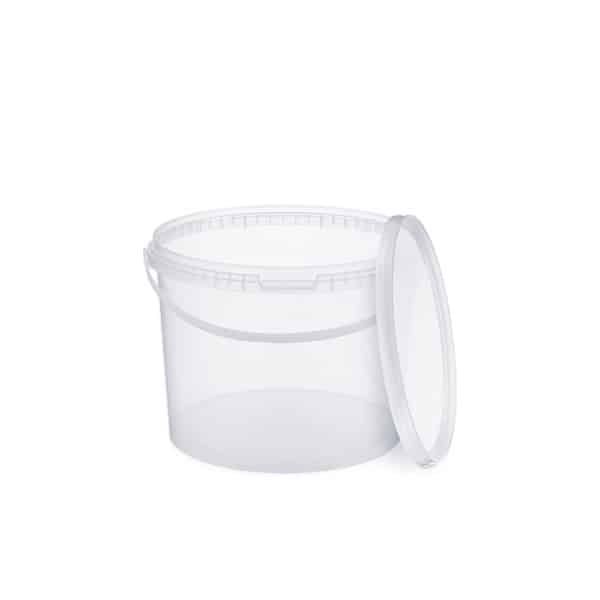 2LT CLEAR BUCKET + WHITE LID