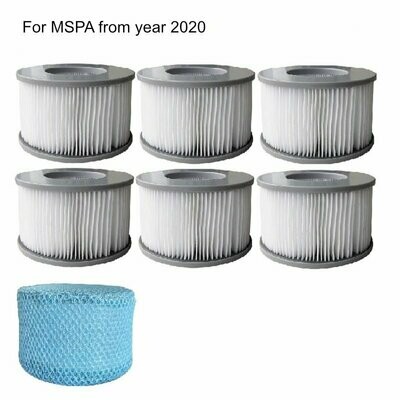 6 X MSpa Filter 2020 with 1 sleeve