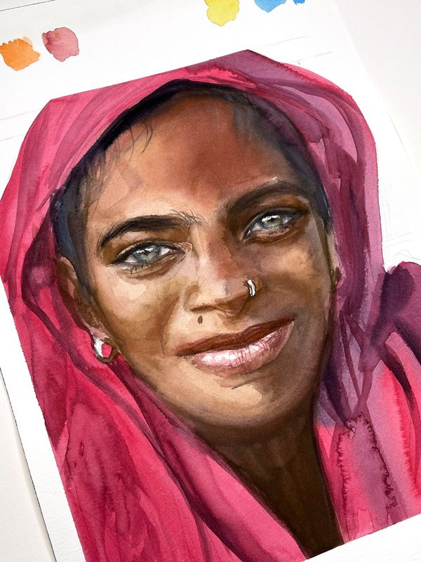 Young girl in pink