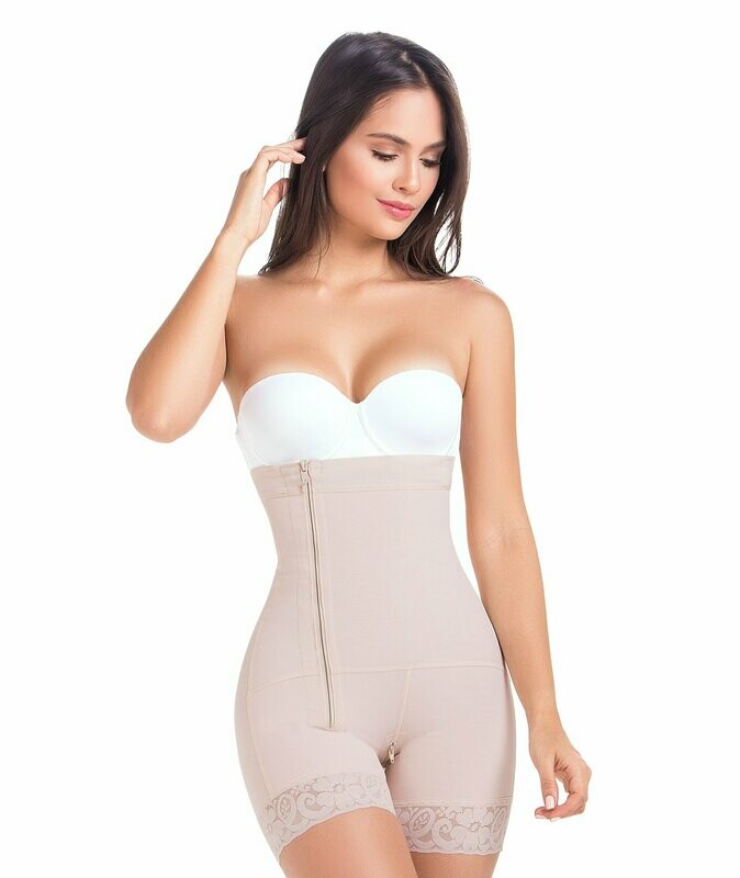 Faja Powernet  zipper lateral Strapless
