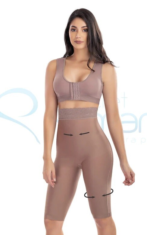 Pescador strapless Invisible - Compresión - Cocoa
