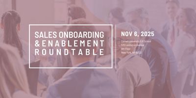 SALES ONBOARDING &amp; ENABLEMENT ROUNDTABLE