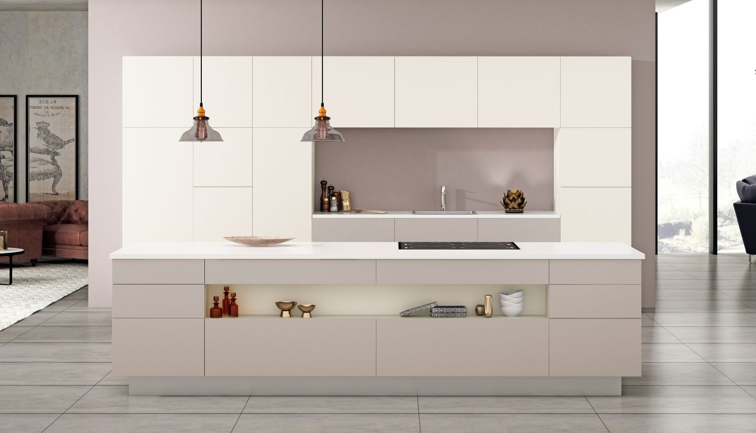 MDF MAGNOLIA Haute Brillance Luxe  - ALVIC - 18 mm