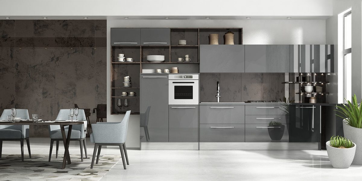 MDF OSIRIS TITANIO Haute Brillance Luxe  - ALVIC - 18 mm