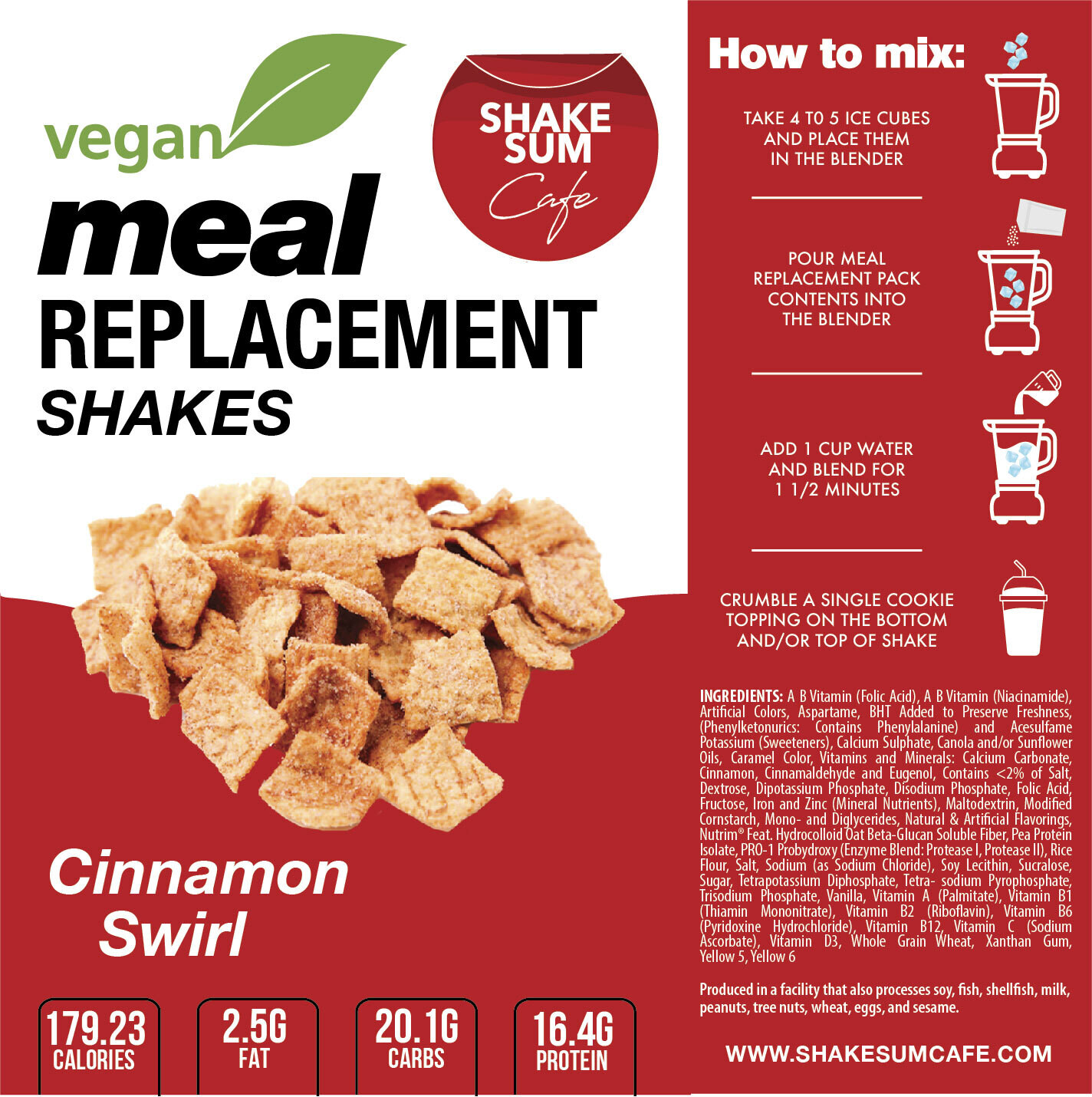 Vegan Meal Replacement- CINNAMON
