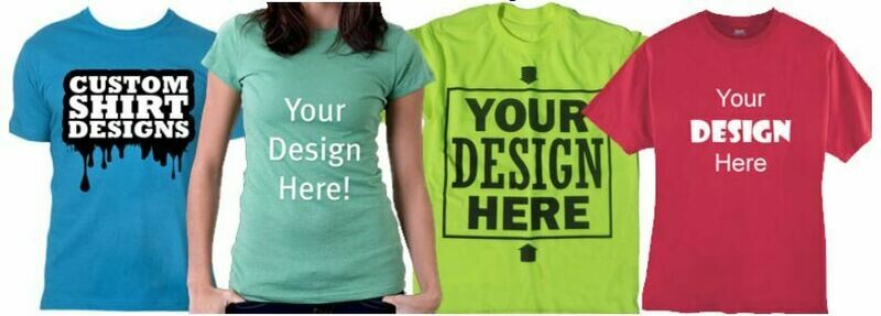 Personalize ladies T-shirts | Supply Your Own Design | Logo, Text, Image