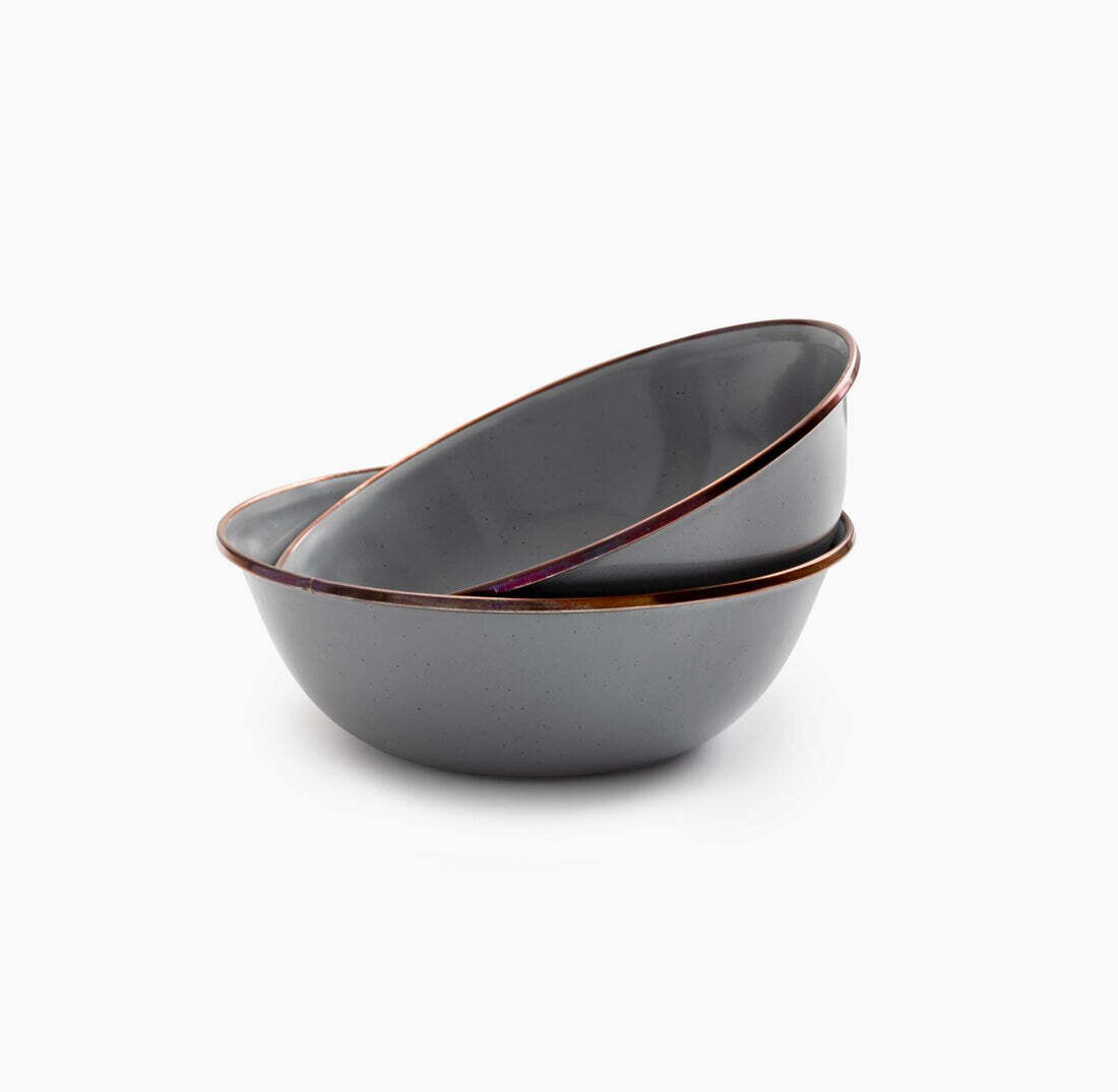 Slate Grey Enamel Bowl Set