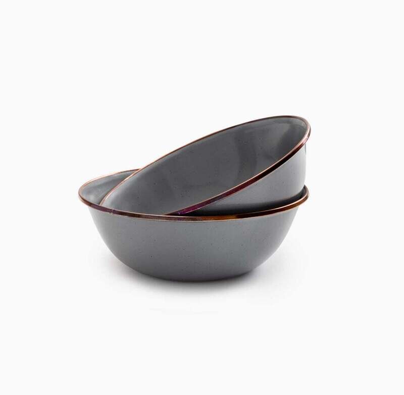Slate Grey Enamel Bowl Set