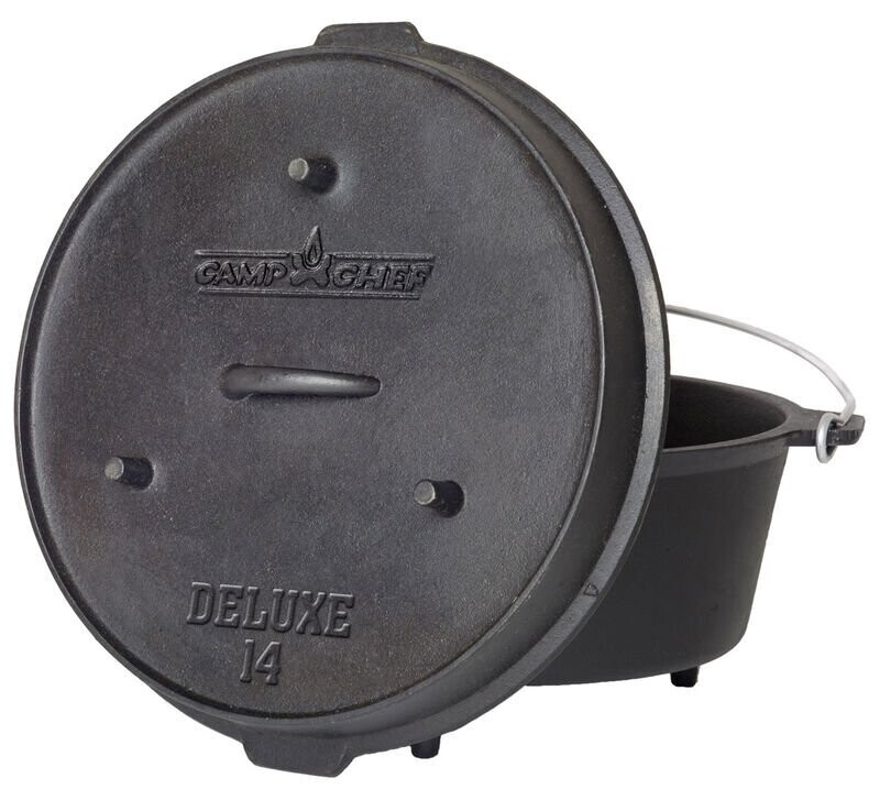 Deluxe Cast Iron Dutch Oven - 14"