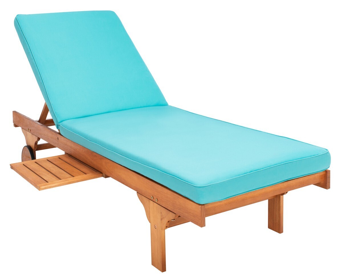 Newport Chaise Lounge with Side Table - Aqua