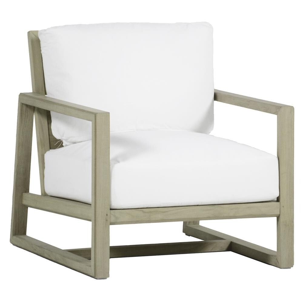 Avondale Club Chair - Grey and White Stripe